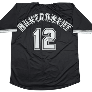 Autographed/Signed Colson Montgomery Chicago Black Baseball Jersey Beckett BAS COA