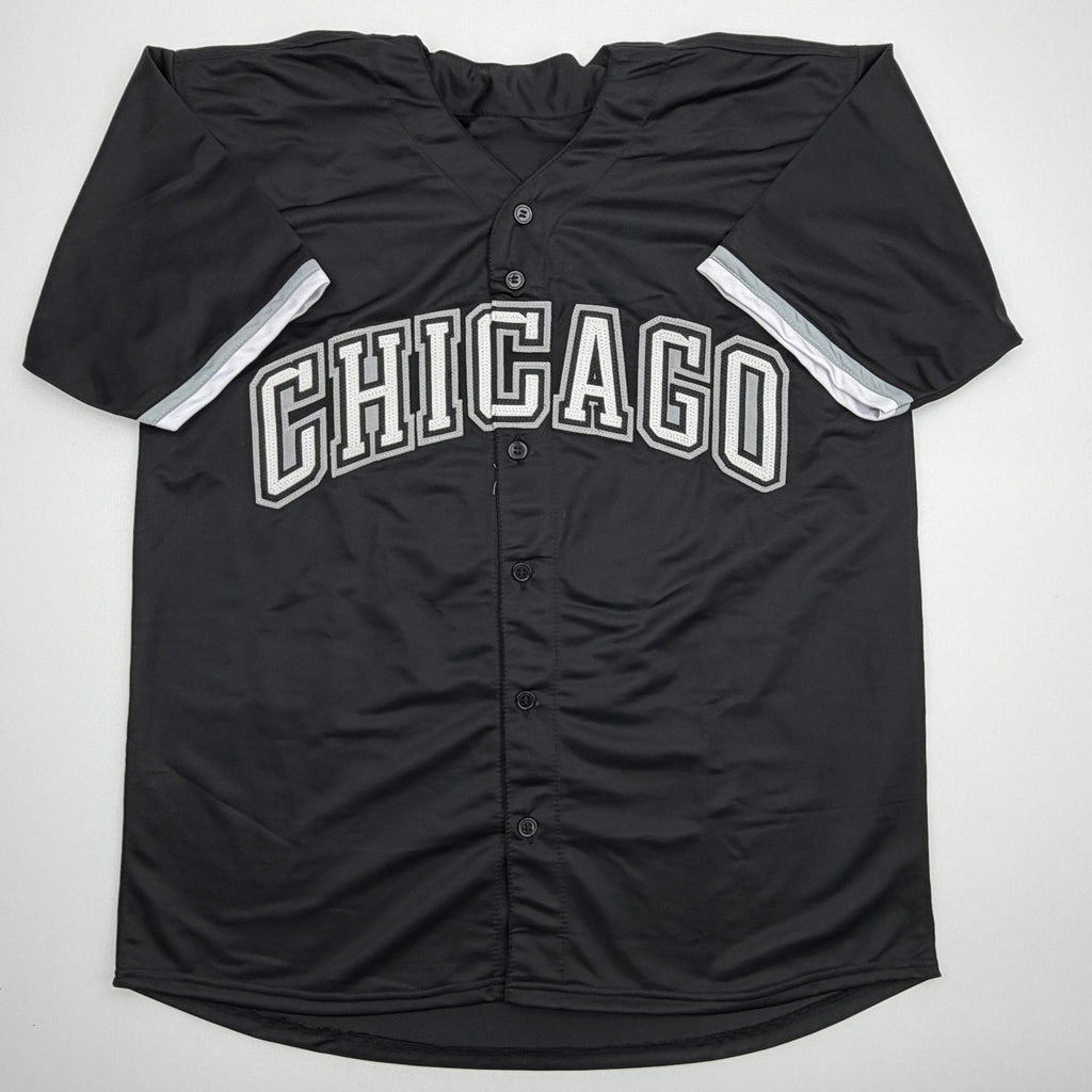 Autographed/Signed Colson Montgomery Chicago Black Baseball Jersey Beckett BAS COA