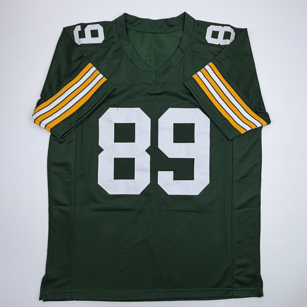 Autographed/Signed Mark Chmura Green Bay Green Football Jersey JSA COA