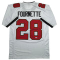Autographed/Signed Leonard Fournette Tampa Bay White Football Jersey Beckett BAS COA