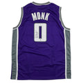 Autographed/Signed Malik Monk Sacramento Purple Basketball Jersey Beckett BAS COA