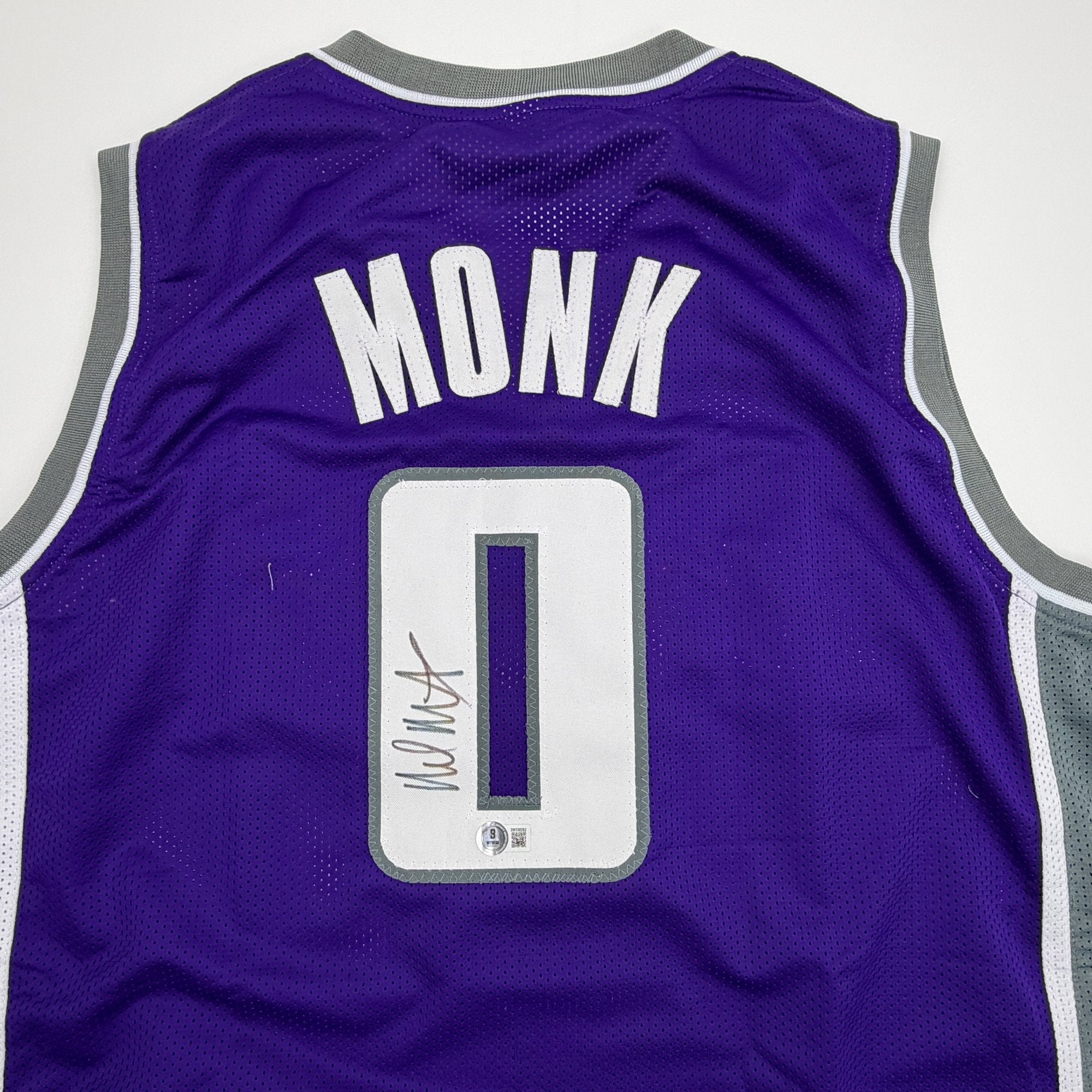 Autographed/Signed Malik Monk Sacramento Purple Basketball Jersey Beckett BAS COA