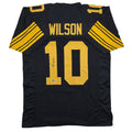 Autographed/Signed Roman Wilson Pittsburgh Black Color Rush Football Jersey Beckett BAS COA
