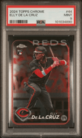 Graded 2024 Topps Chrome Elly De La Cruz #44 Rookie RC Baseball Card PSA 9 Mint