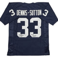 Autographed/Signed Dani Dennis-Sutton Penn State Blue College Football Jersey JSA COA