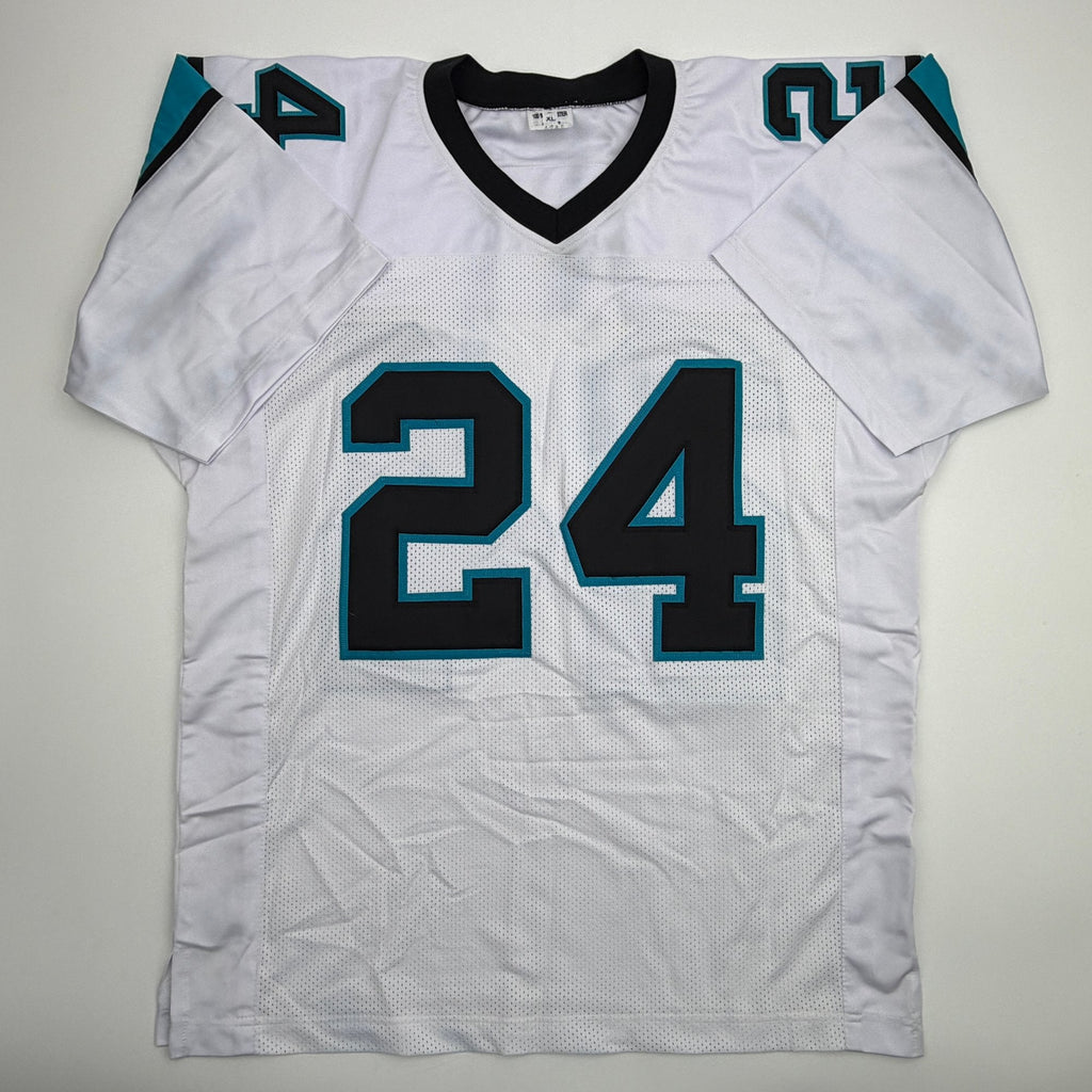 Autographed/Signed Josh Norman Carolina White Football Jersey JSA COA