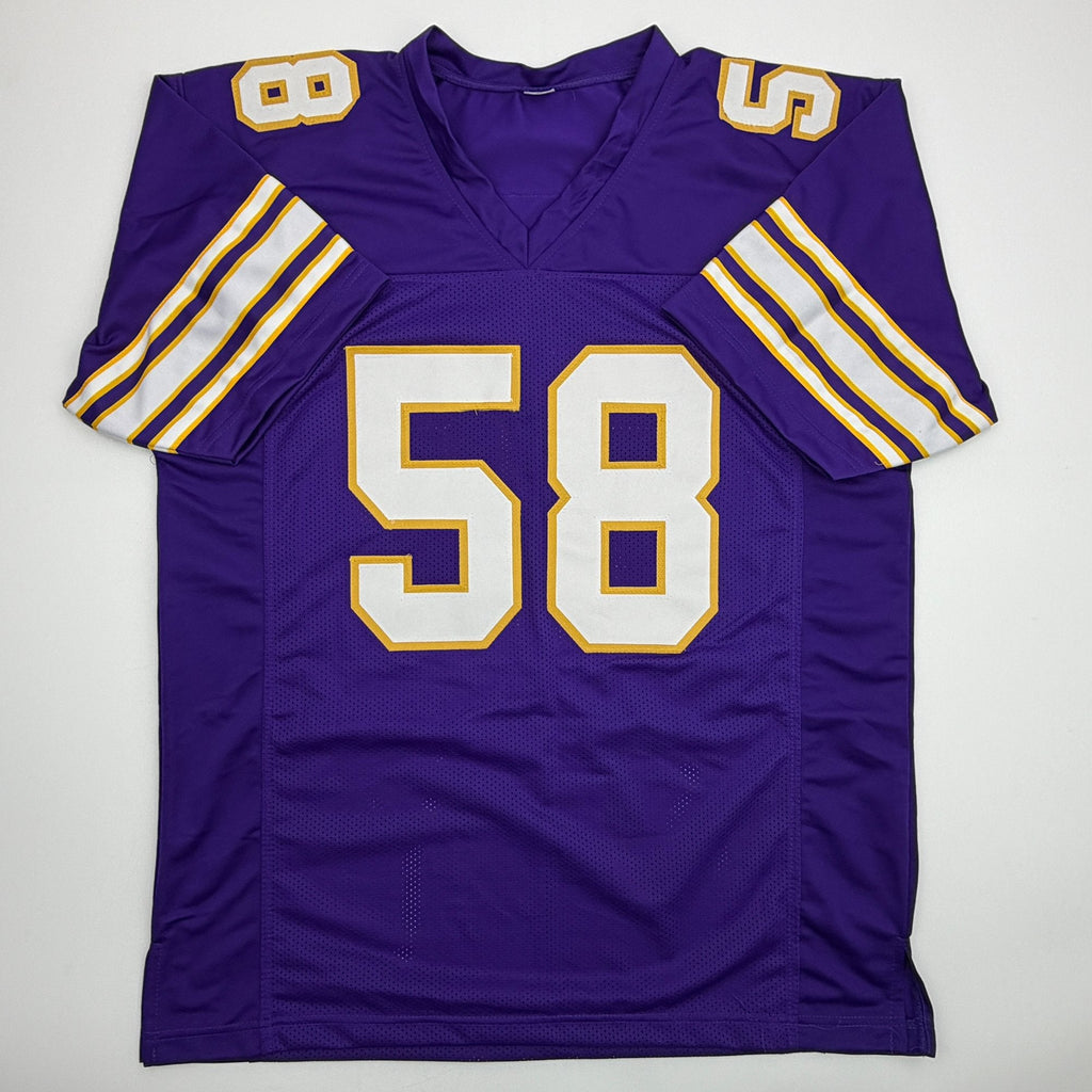 Autographed/Signed Jonathan Greenard Minnesota Purple Retro Football Jersey Beckett BAS COA