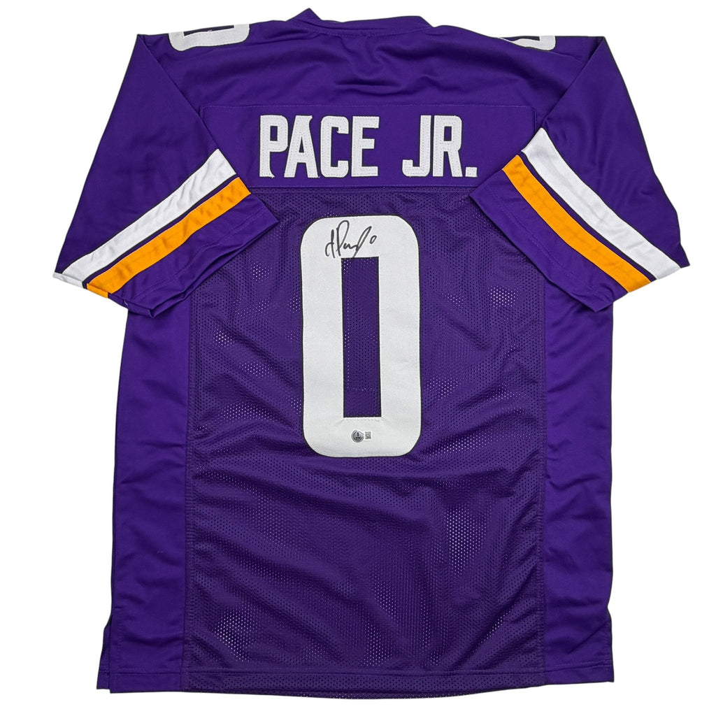 Autographed/Signed Ivan Pace Jr. Minnesota Purple Football Jersey Beckett BAS COA