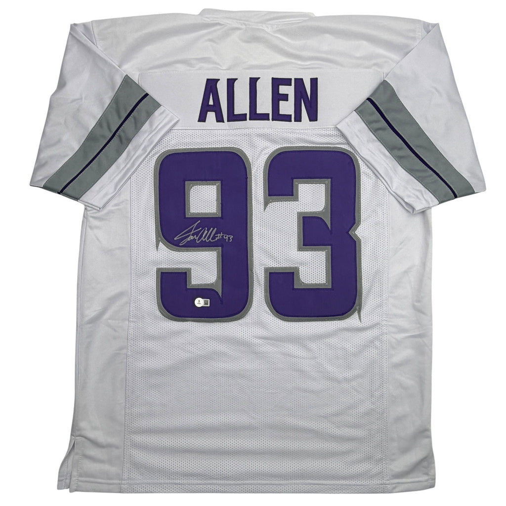 Autographed/Signed Jonathan Allen Minnesota White Out Alternate Football Jersey Beckett BAS COA