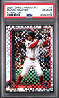 Graded 2025 Topps Chrome Update Marcelo Mayer #9 X-Fractor Rookie RC Baseball Card PSA 10 Gem Mint