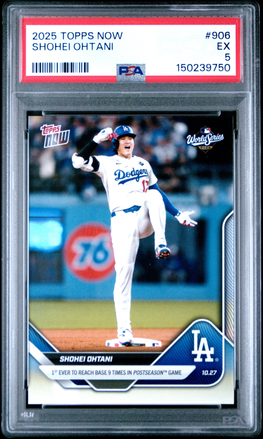 Graded 2025 Topps Now Shohei Ohtani #906 Baseball Card PSA 5 Excellent