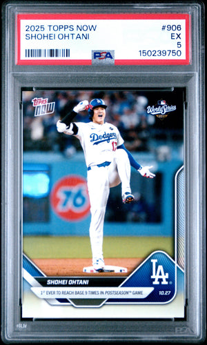 Graded 2025 Topps Now Shohei Ohtani #906 Baseball Card PSA 5 Excellent