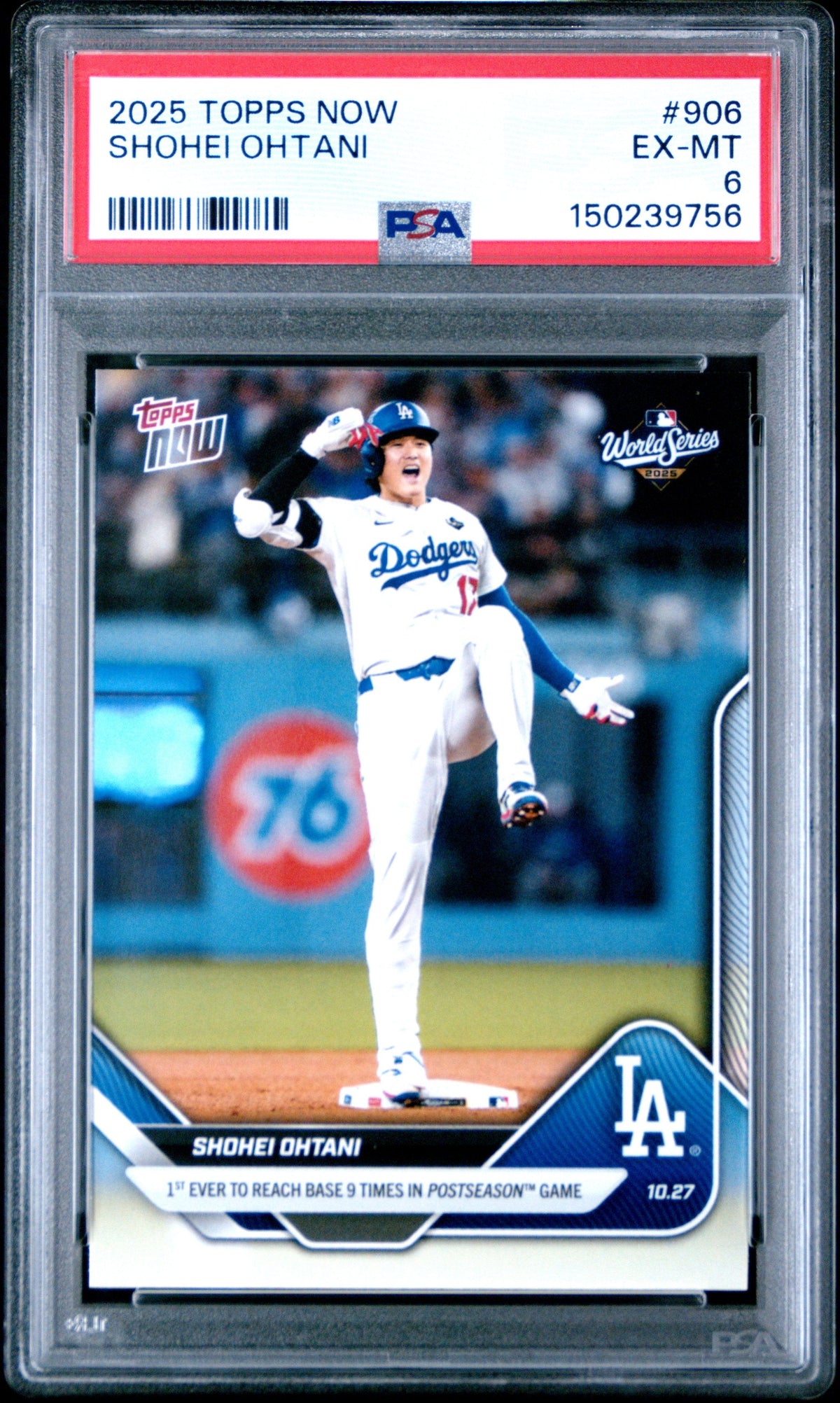 Graded 2025 Topps Now Shohei Ohtani #906 Baseball Card PSA 6 Excellent
