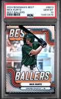 Graded 2024 Topps Bowmans Best Nick Kurtz #BB13 Best Ballers Rookie RC Baseball Card PSA 10 Gem Mint