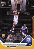 2025 Topps Now VJ Edgecombe #218 Orange Foil /25 Explodes For Career High 38 Points & 11 Assists in Big Win Philadelphia 76ers Rookie RC Basketball Card