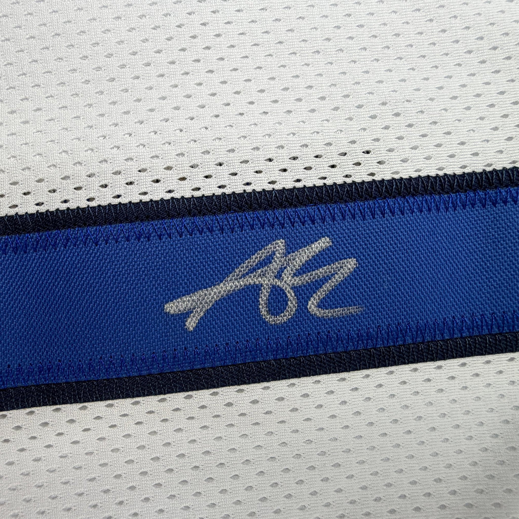 Autographed/Signed Anthony Edwards Minnesota White #1 Basketball Jersey Beckett BAS COA