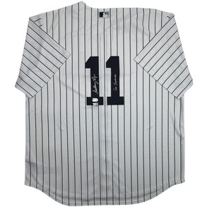 Autographed/Signed Anthony Volpe New York Yankees Pinstripe Authentic Baseball Jersey Fanatics & MLB COA