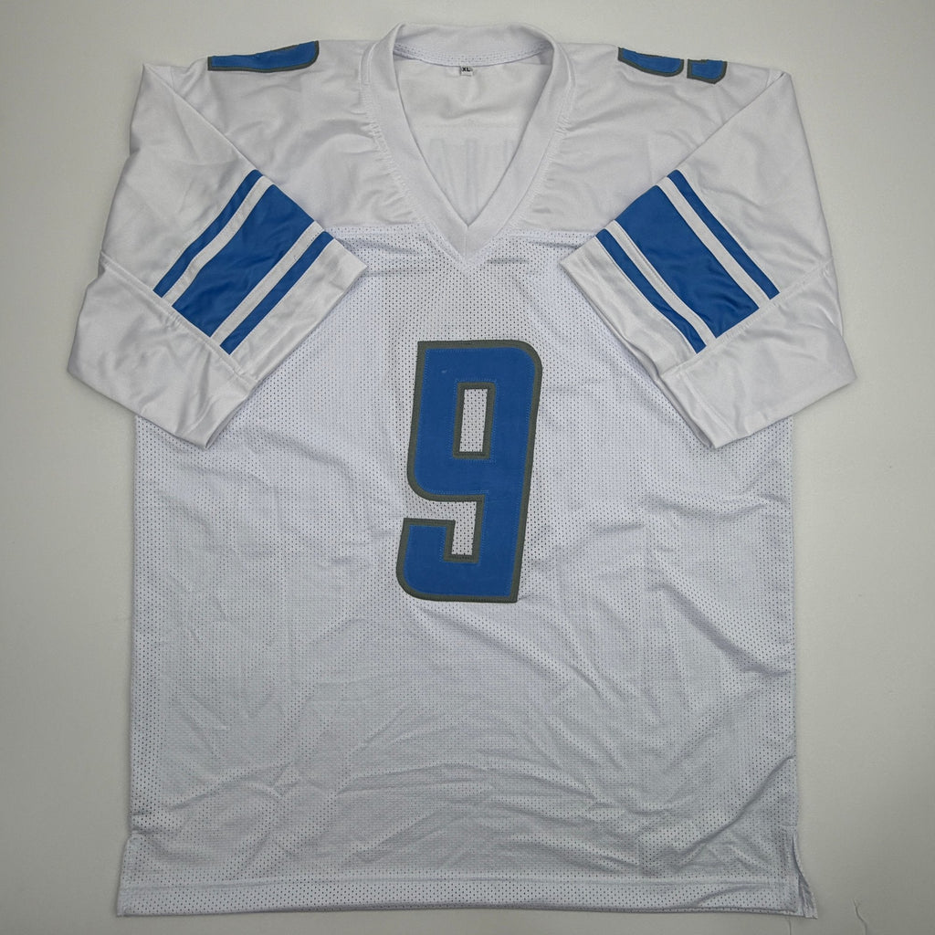 Autographed/Signed Jameson Williams Detroit White Football Jersey JSA COA