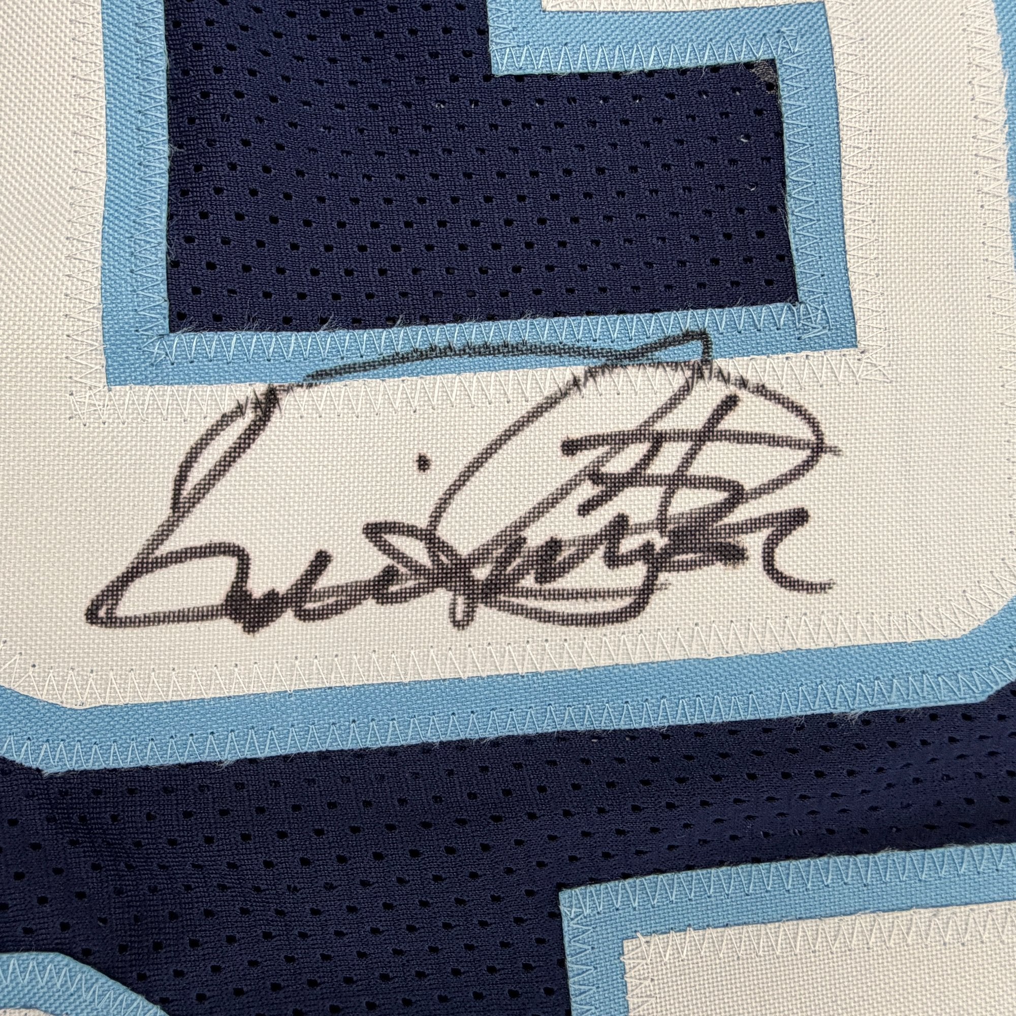 Autographed/Signed Derrick Henry Tennessee Rookie Navy Blue Football Jersey Beckett BAS COA