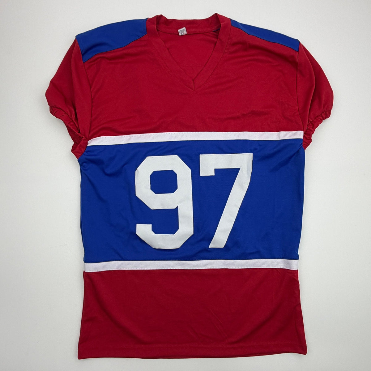 Autographed/Signed Dexter Lawrence II New York Retro Century Red Pro Cut Football Jersey Beckett BAS COA