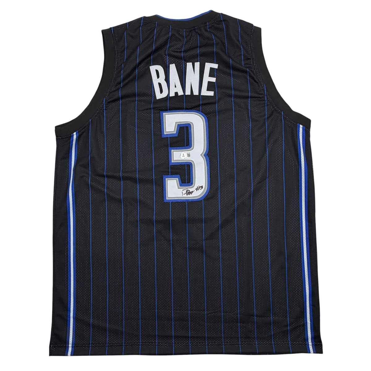 Autographed/Signed Desmond Bane Orlando Black Pinstripe Basketball Jersey Beckett BAS COA