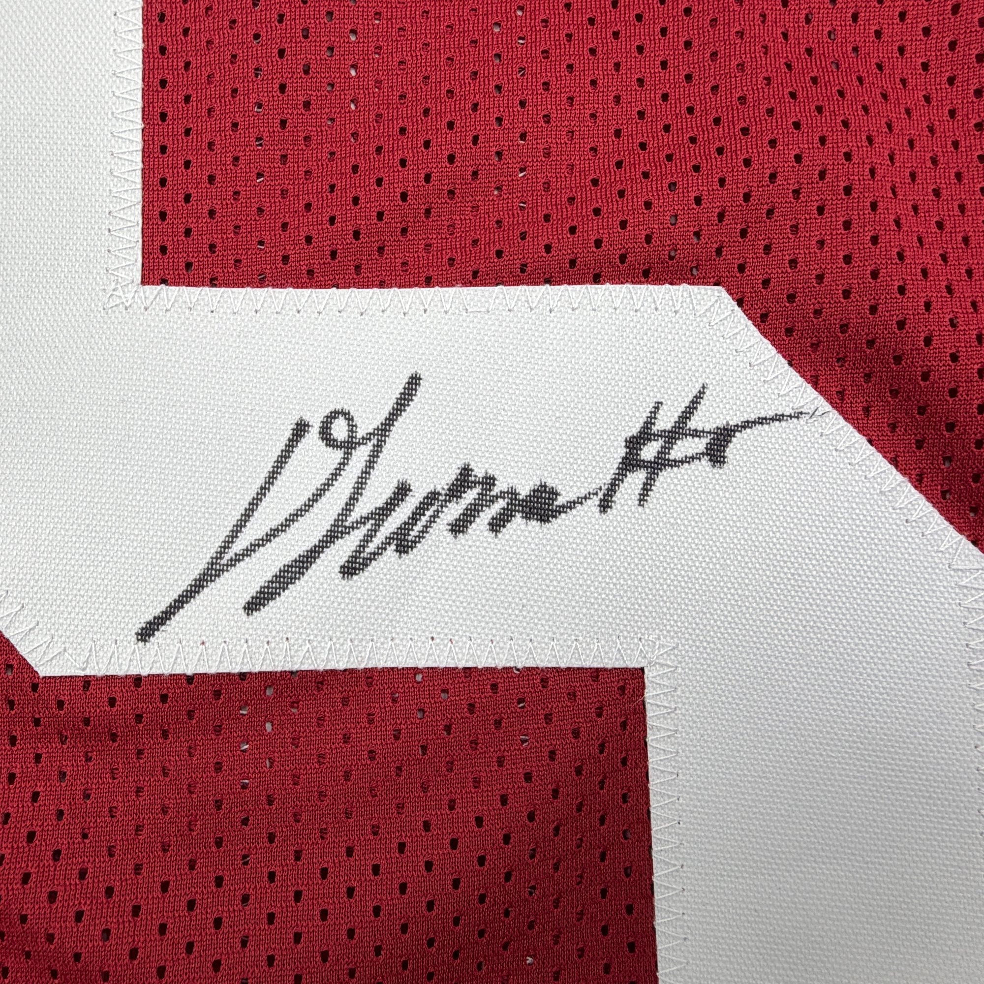 Autographed/Signed Dallas Turner Alabama Red College Football Jersey Beckett BAS COA