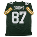 Autographed/Signed Robert Brooks Green Bay Green Football Jersey JSA COA