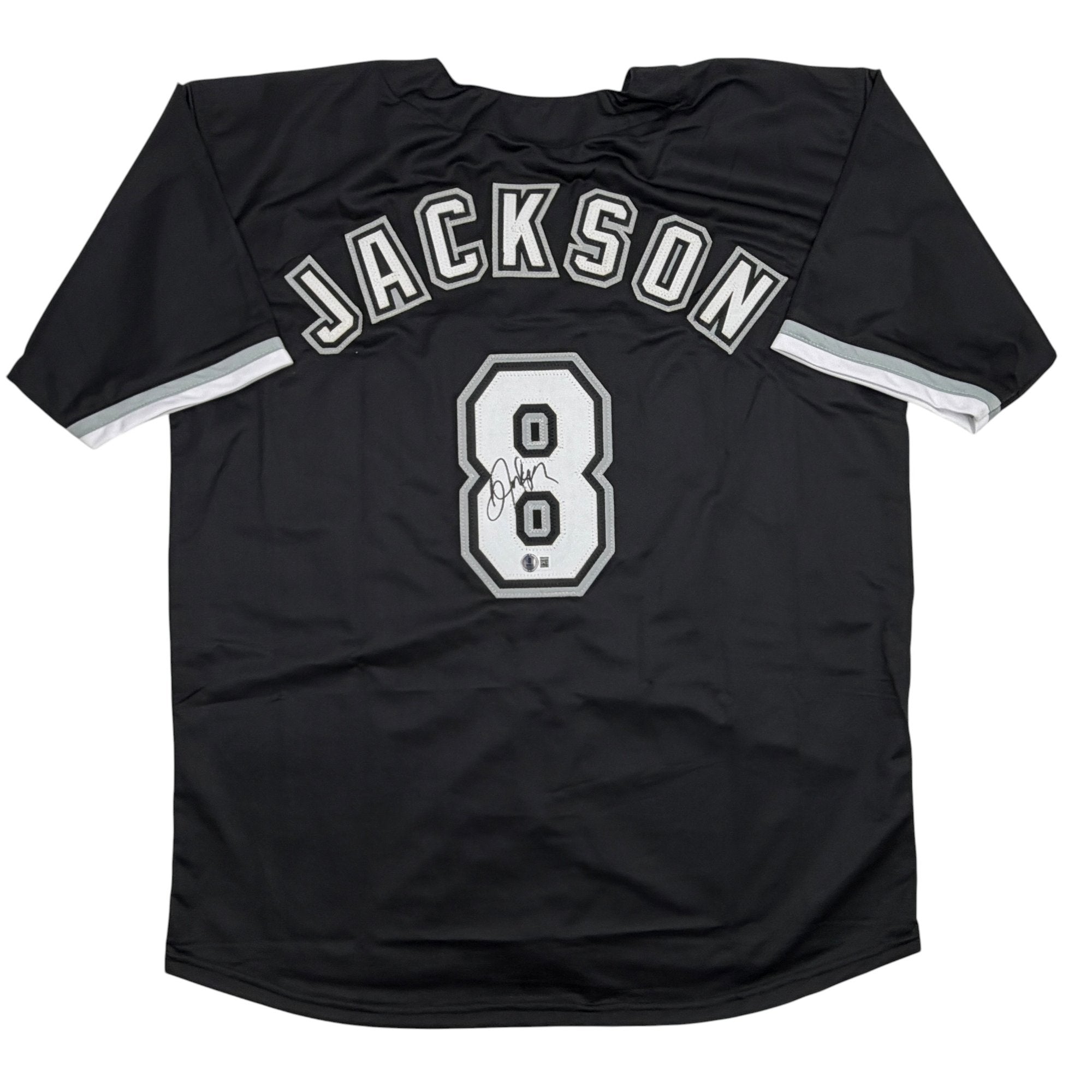 Autographed/Signed Bo Jackson Chicago Black Baseball Jersey Beckett BAS COA