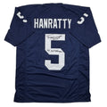 Autographed/Signed Terry Hanratty Notre Dame Blue College Football Jersey JSA COA