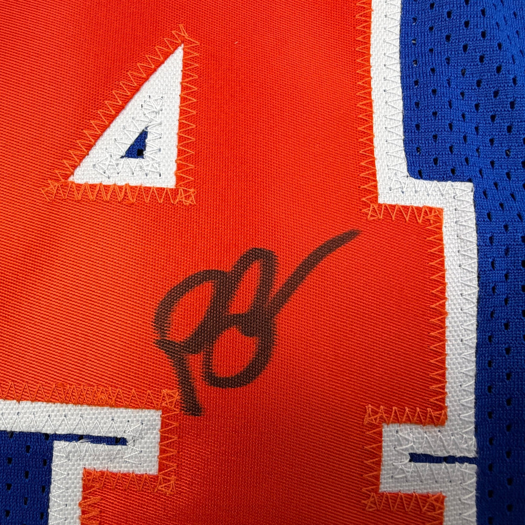 Autographed/Signed Brad Daugherty Cleveland Blue Basketball Jersey JSA COA