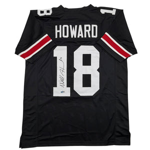 Autographed/Signed Will Howard Ohio State Black College Football Jersey Beckett BAS COA