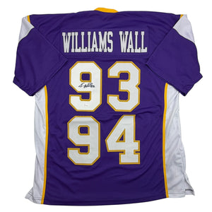 Autographed/Signed Kevin Williams Wall Minnesota Purple Football Jersey JSA COA