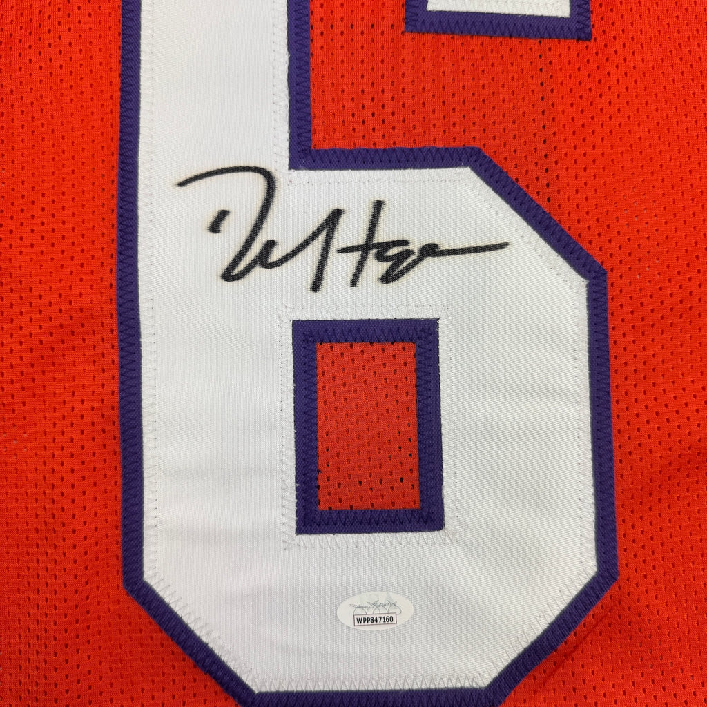 Autographed/Signed DeAndre Hopkins Clemson Orange College Football Jersey JSA COA