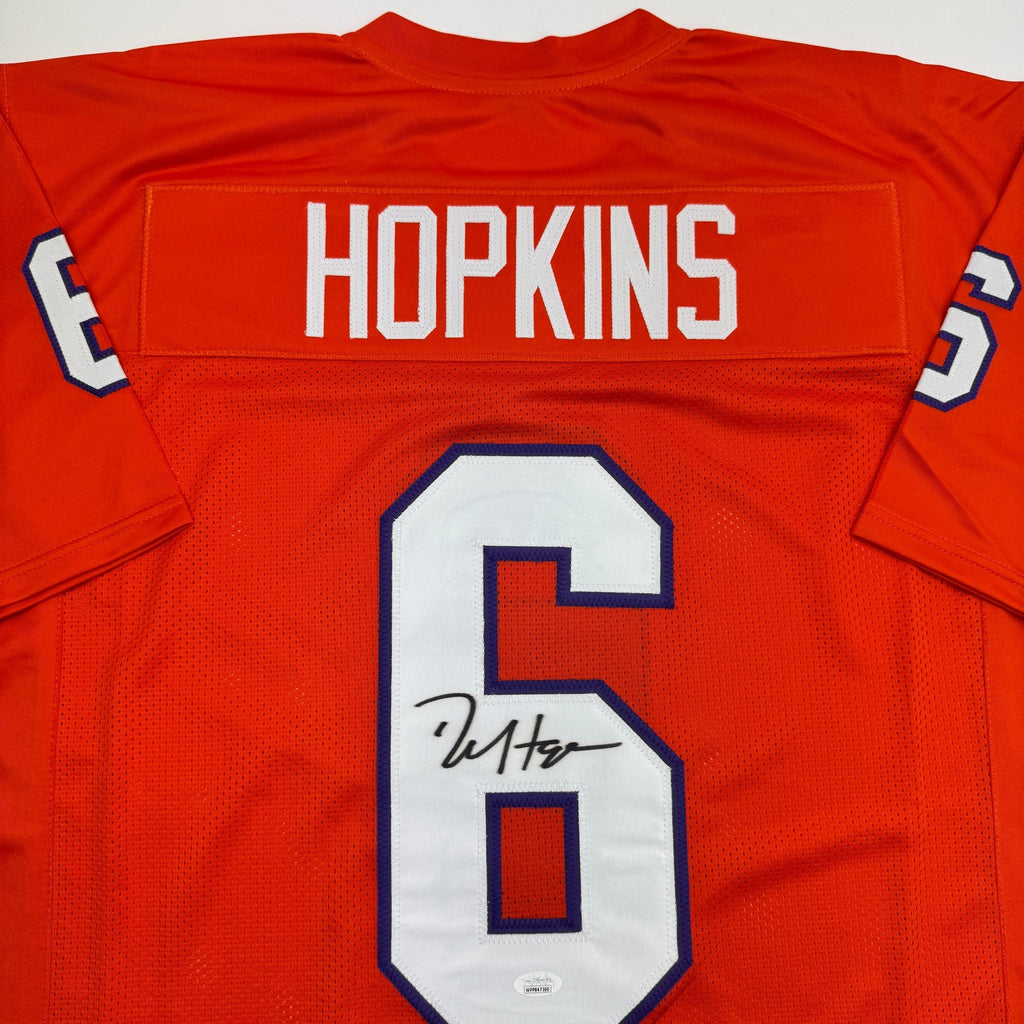 Autographed/Signed DeAndre Hopkins Clemson Orange College Football Jersey JSA COA