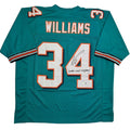 Autographed/Signed Ricky Williams Smoke Weed Everyday Miami Teal Football Jersey Beckett BAS COA