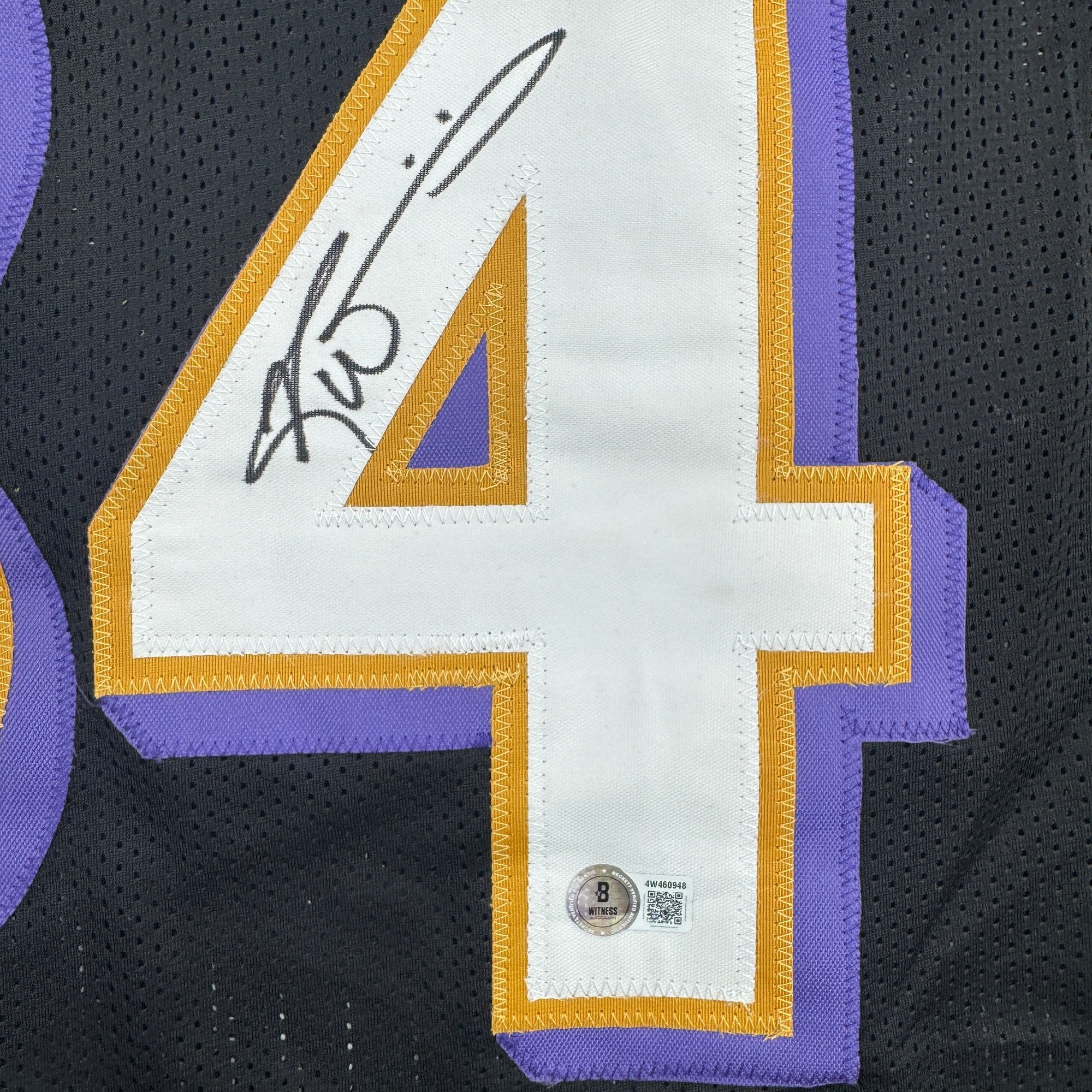 Autographed/Signed Ricky Williams Baltimore Black Football Jersey Beckett BAS COA