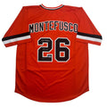 Autographed/Signed John Montefusco 1975 NL ROY San Francisco Orange Baseball Jersey Beckett BAS COA