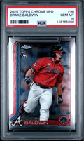 Graded 2025 Topps Chrome Update Drake Baldwin #96 Rookie RC Baseball Card PSA 10 Gem Mint