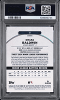 Graded 2025 Topps Finest Drake Baldwin #21 Checkerboard Refractor Rookie RC Baseball Card PSA 10 Gem Mint