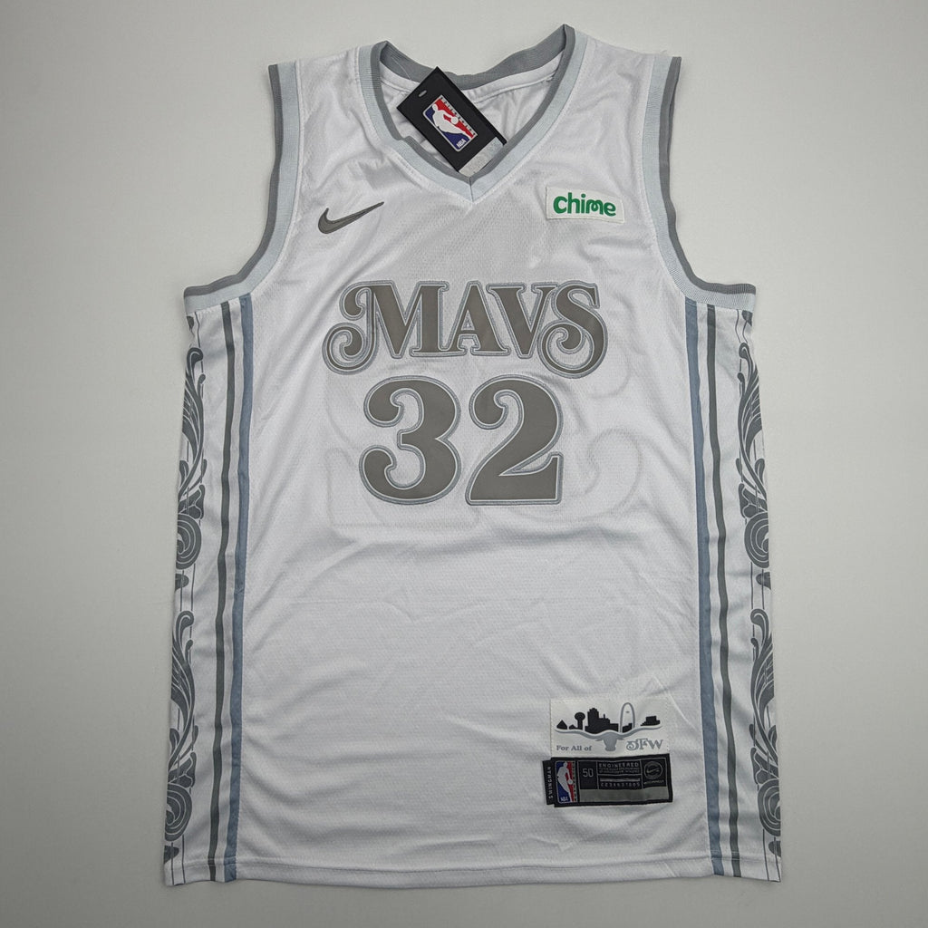 Autographed/Signed Cooper Flagg Dallas Mavericks White City Edition Authentic Basketball Jersey PSA/DNA COA