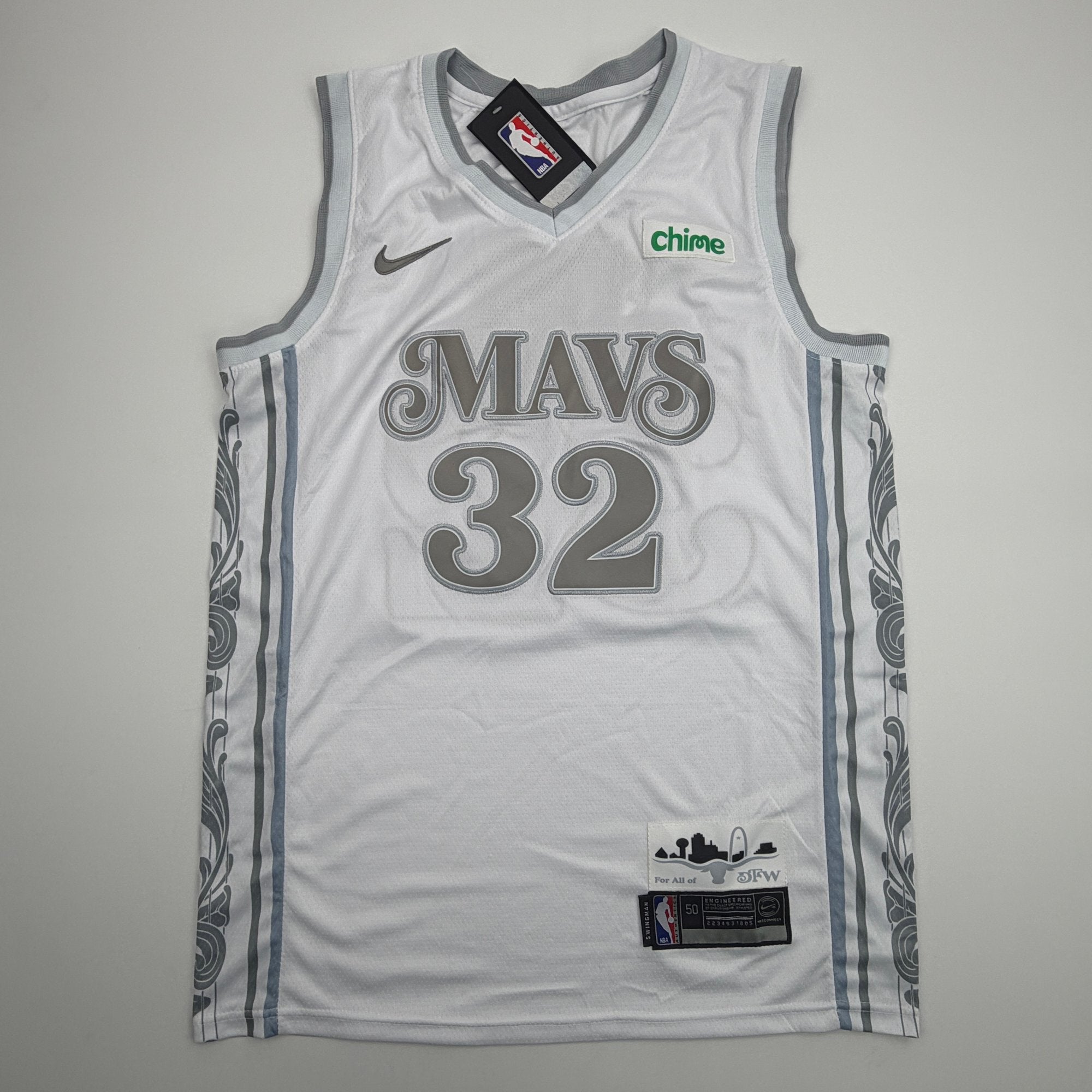 Autographed/Signed Cooper Flagg Dallas Mavericks White City Edition Authentic Basketball Jersey PSA/DNA COA