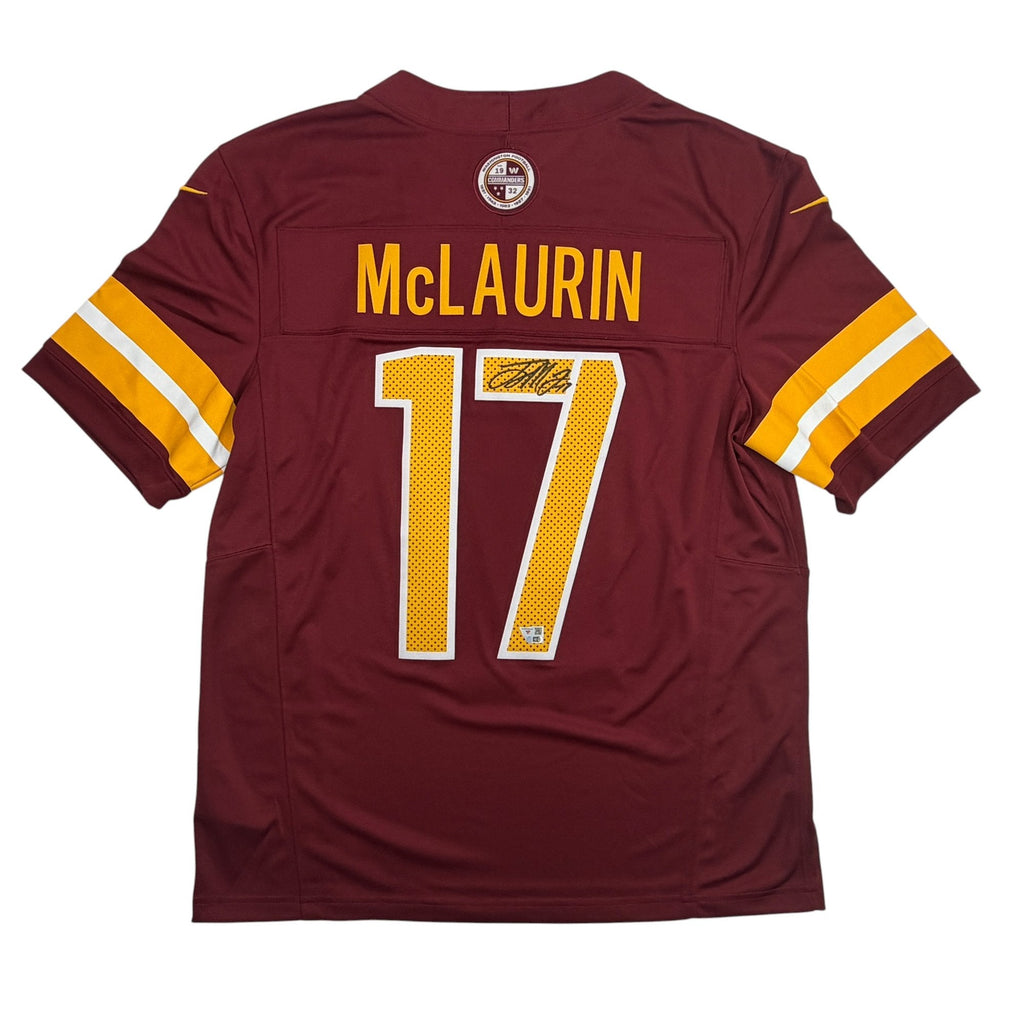 Autographed/Signed Terry McLaurin Washington Commanders Maroon Authentic Football Jersey Fanatics COA