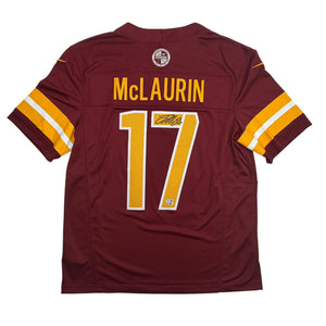Autographed/Signed Terry McLaurin Washington Commanders Maroon Authentic Football Jersey Fanatics COA