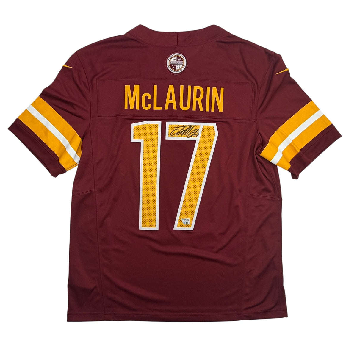 Autographed/Signed Terry McLaurin Washington Commanders Maroon Authentic Football Jersey Fanatics COA