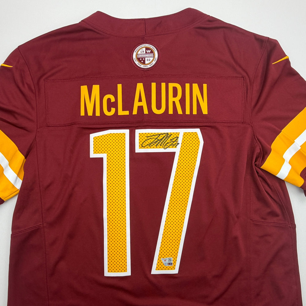 Autographed/Signed Terry McLaurin Washington Commanders Maroon Authentic Football Jersey Fanatics COA