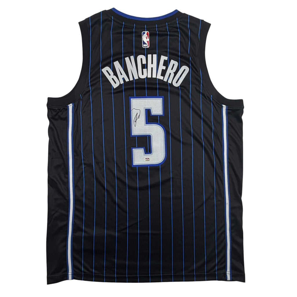 Autographed/Signed Paolo Banchero Orlando Magic Black Authentic Basketball Jersey PSA/DNA COA
