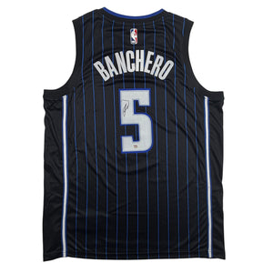 Autographed/Signed Paolo Banchero Orlando Magic Black Authentic Basketball Jersey PSA/DNA COA