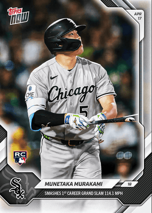 2026 Topps Now Munetaka Murakami #94 Smashes 1st Career Grand Slam 114.1 MPH Chicago White Sox Rookie RC Baseball Card