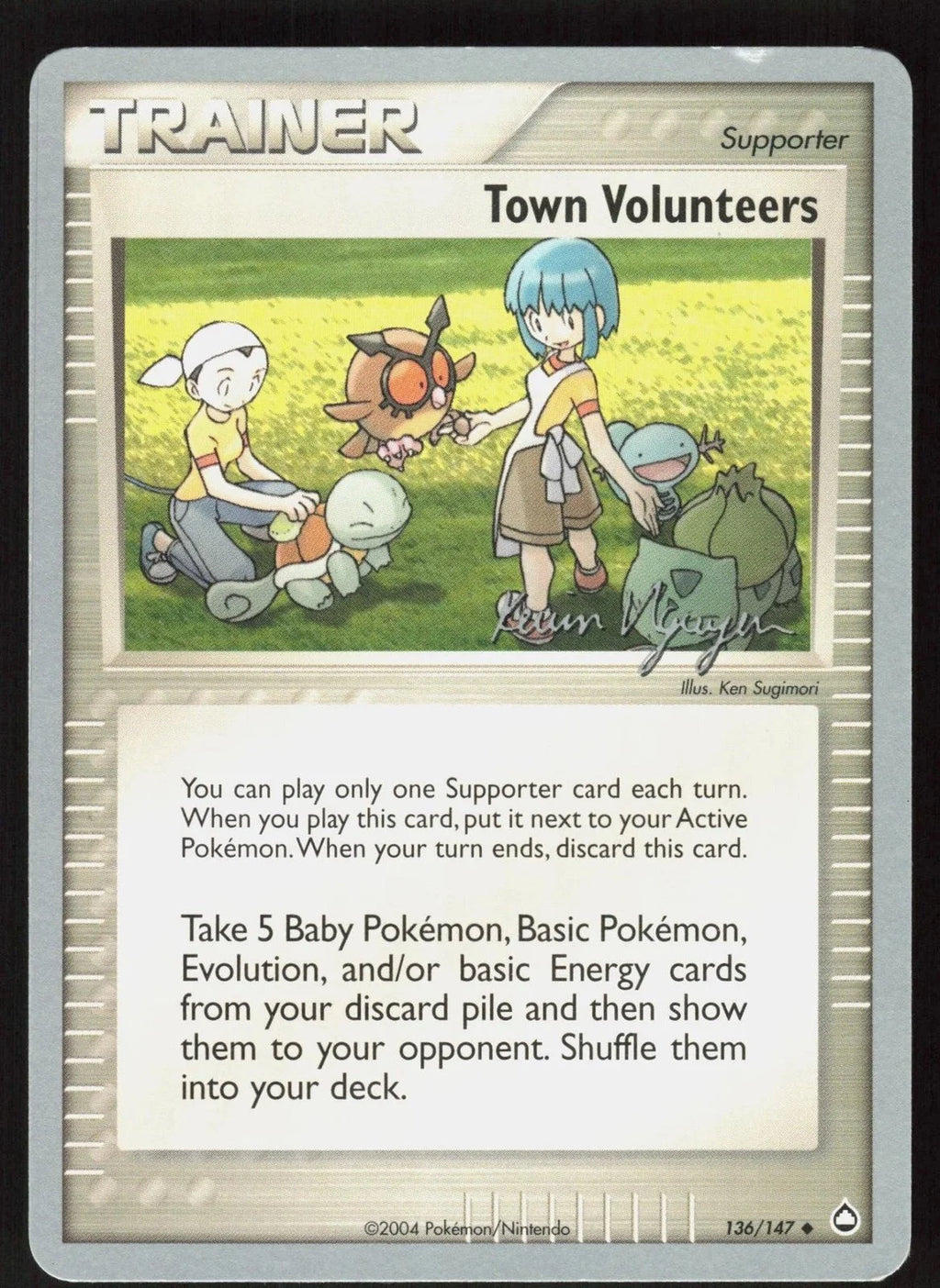 2004 Pokemon Trainer Town Volunteers #136/147 World Championship Deck Kevin Nguyen Trading Card