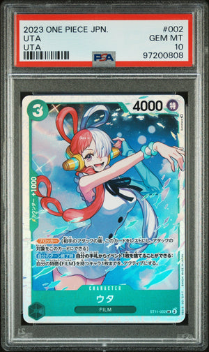 Graded 2023 One Piece JP UTA #002 Japanese Starter Deck ST11 Trading Card Game PSA 10 Gem Mint